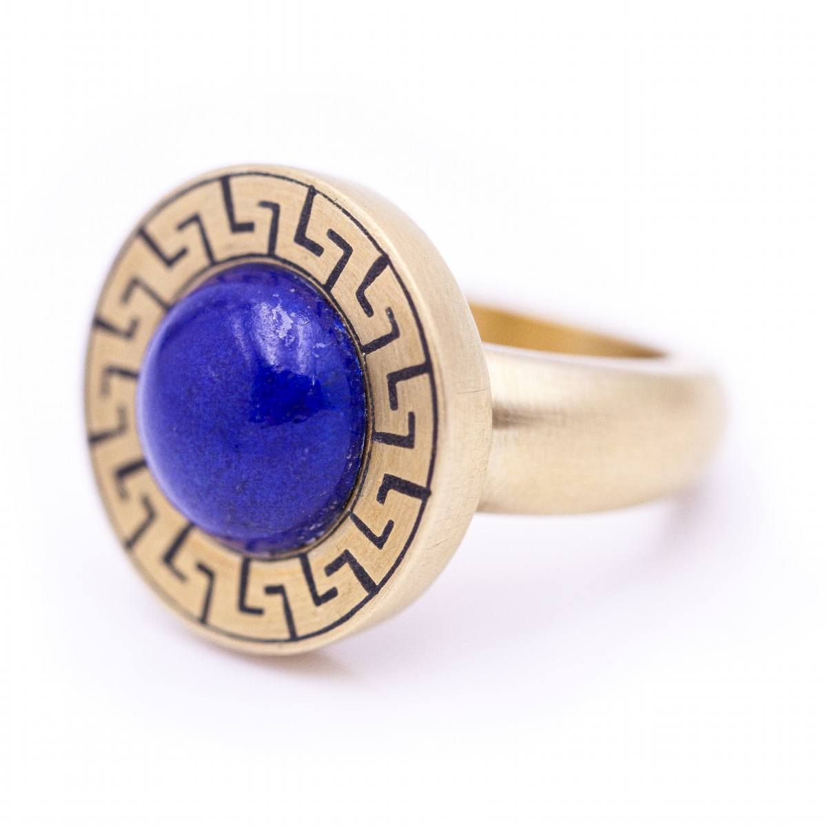 Bague Cocktail en or et lapis - lazuli - Castafiore