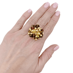 Bague Cocktail en or jaune - Castafiore