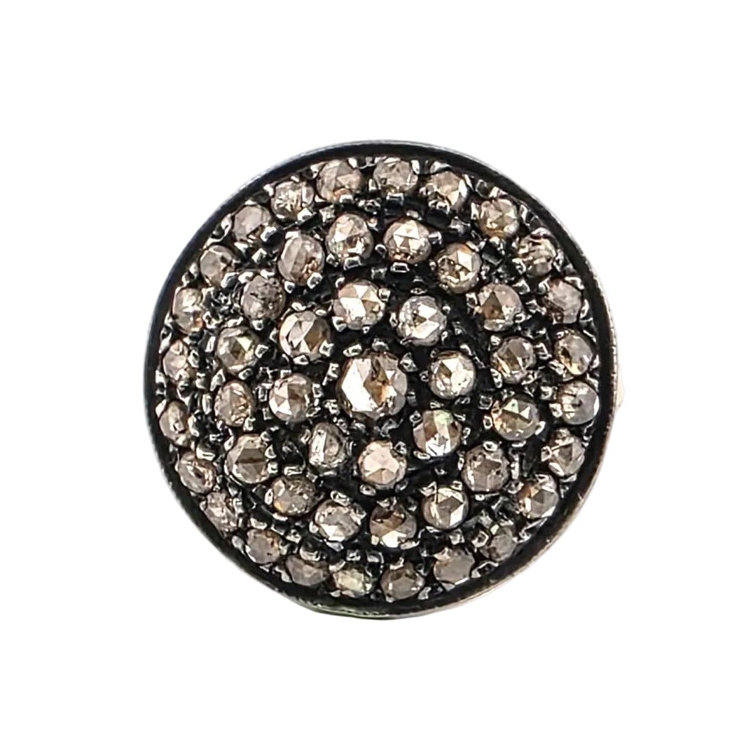 Bague Cocktail en or jaune, argent et diamants - Castafiore