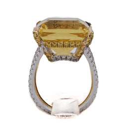 Bague Cocktail en or jaune, béryl et diamants - Castafiore