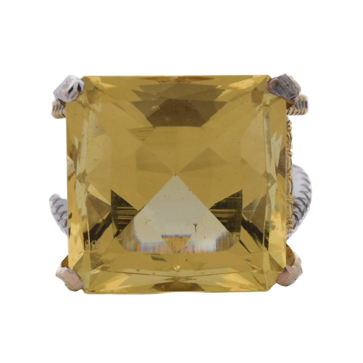 Bague Cocktail en or jaune, béryl et diamants - Castafiore