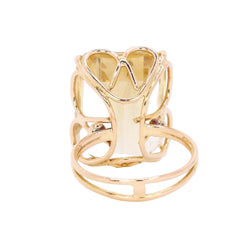 Bague Cocktail en or jaune citrine - Castafiore