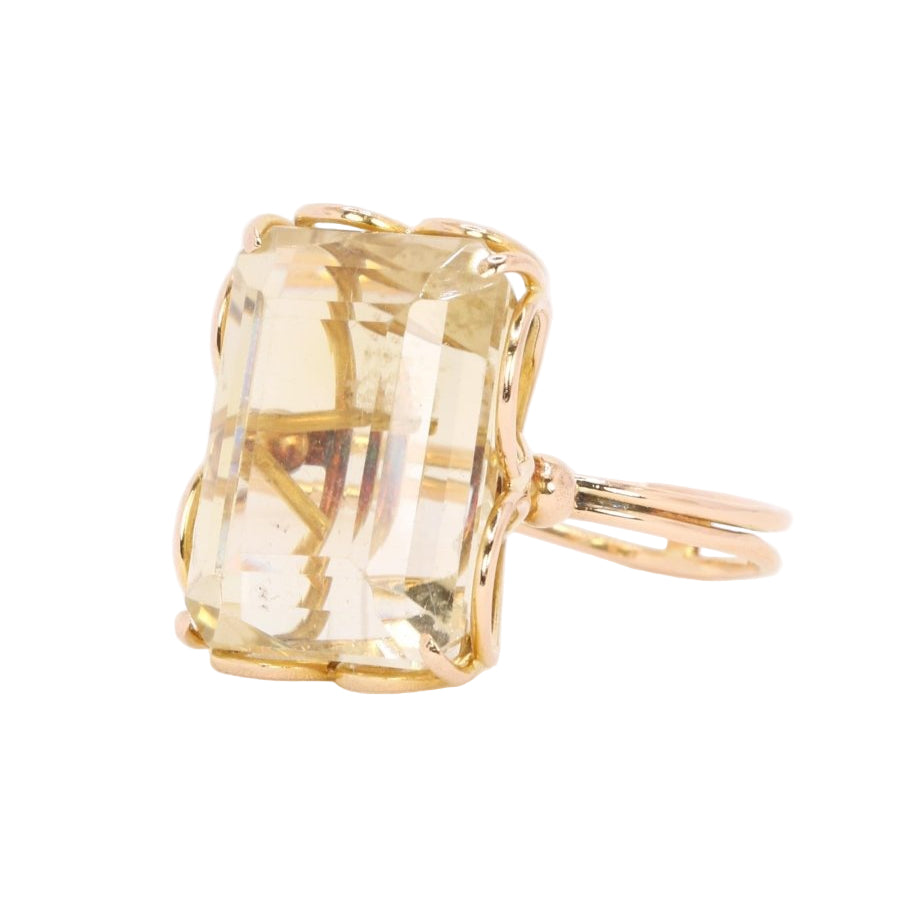 Bague Cocktail en or jaune citrine - Castafiore