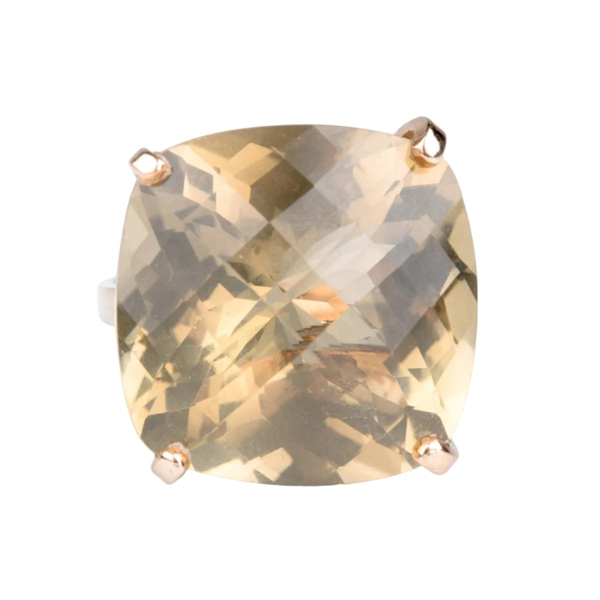Bague cocktail en or jaune citrine - Castafiore
