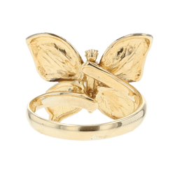 Bague Cocktail en or jaune, émail et diamants - Castafiore