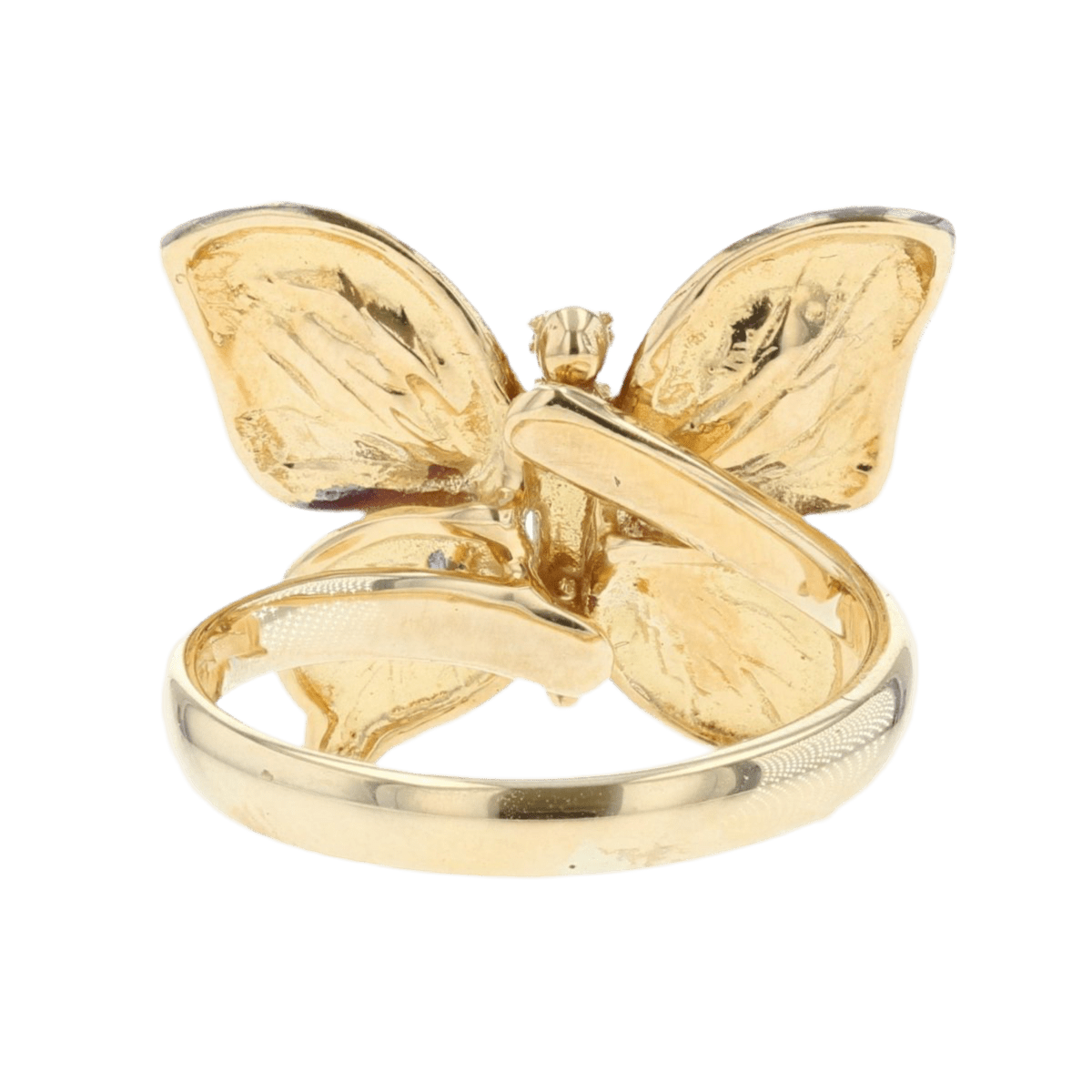 Bague Cocktail en or jaune, émail et diamants - Castafiore