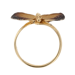 Bague Cocktail en or jaune, émail et diamants - Castafiore