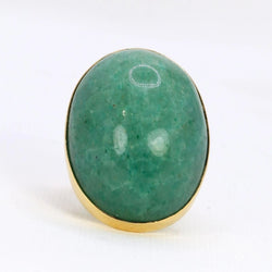 Bague Cocktail en or jaune et amazonite - Castafiore