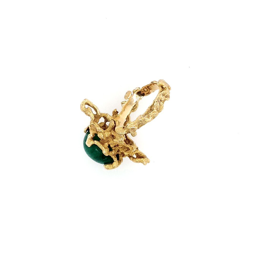 Bague Cocktail en or jaune et aventurine - Castafiore