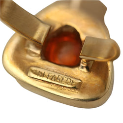 Bague Cocktail en or jaune et Cabouchon Citrine - Castafiore