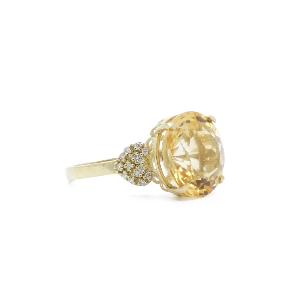 Bague cocktail en or jaune et citrine - Castafiore