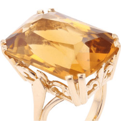 Bague Cocktail en or jaune et citrine - Castafiore