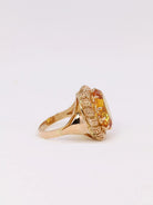 Bague Cocktail en or jaune et citrine - Castafiore