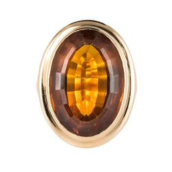 Bague Cocktail en or jaune et citrine - Castafiore