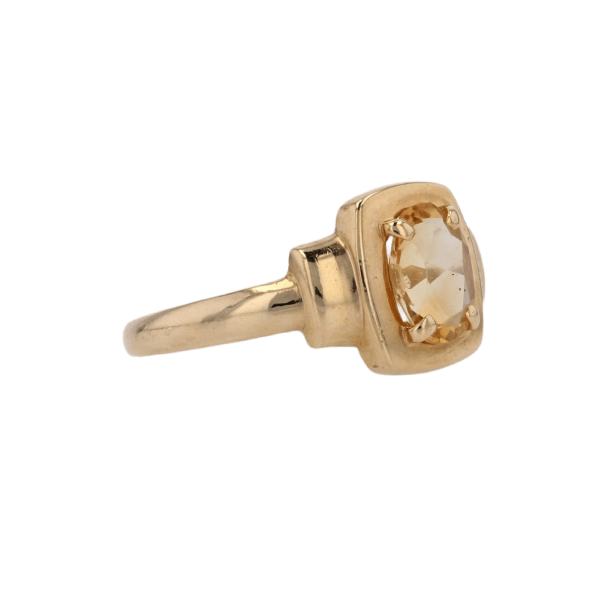 Bague Cocktail en or jaune et citrine - Castafiore