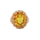 Bague Cocktail en or jaune et citrine - Castafiore