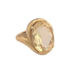 Bague Cocktail en or jaune et citrine - Castafiore