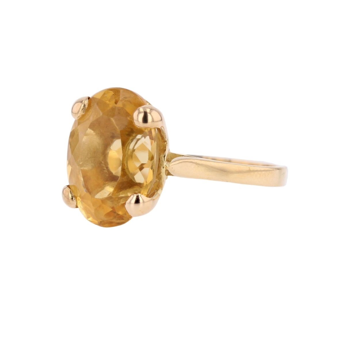 Bague Cocktail en or jaune et citrine - Castafiore
