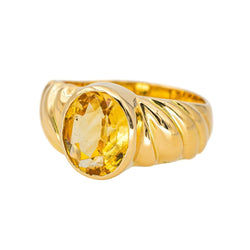 Bague Cocktail en or jaune et citrine - Castafiore