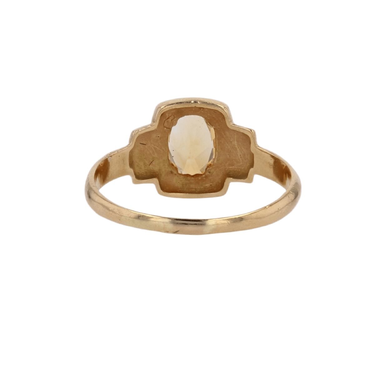 Bague Cocktail en or jaune et citrine - Castafiore