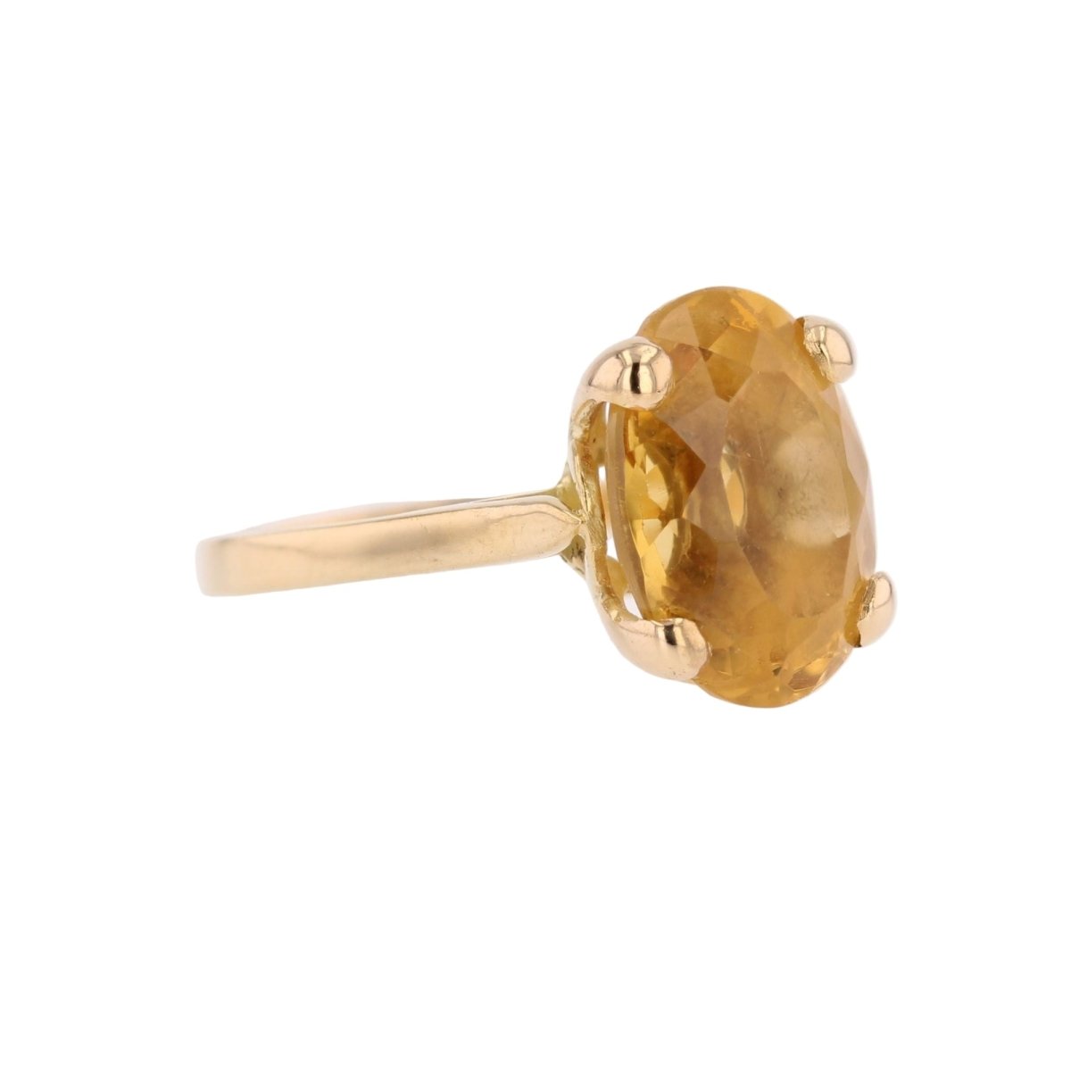 Bague Cocktail en or jaune et citrine - Castafiore