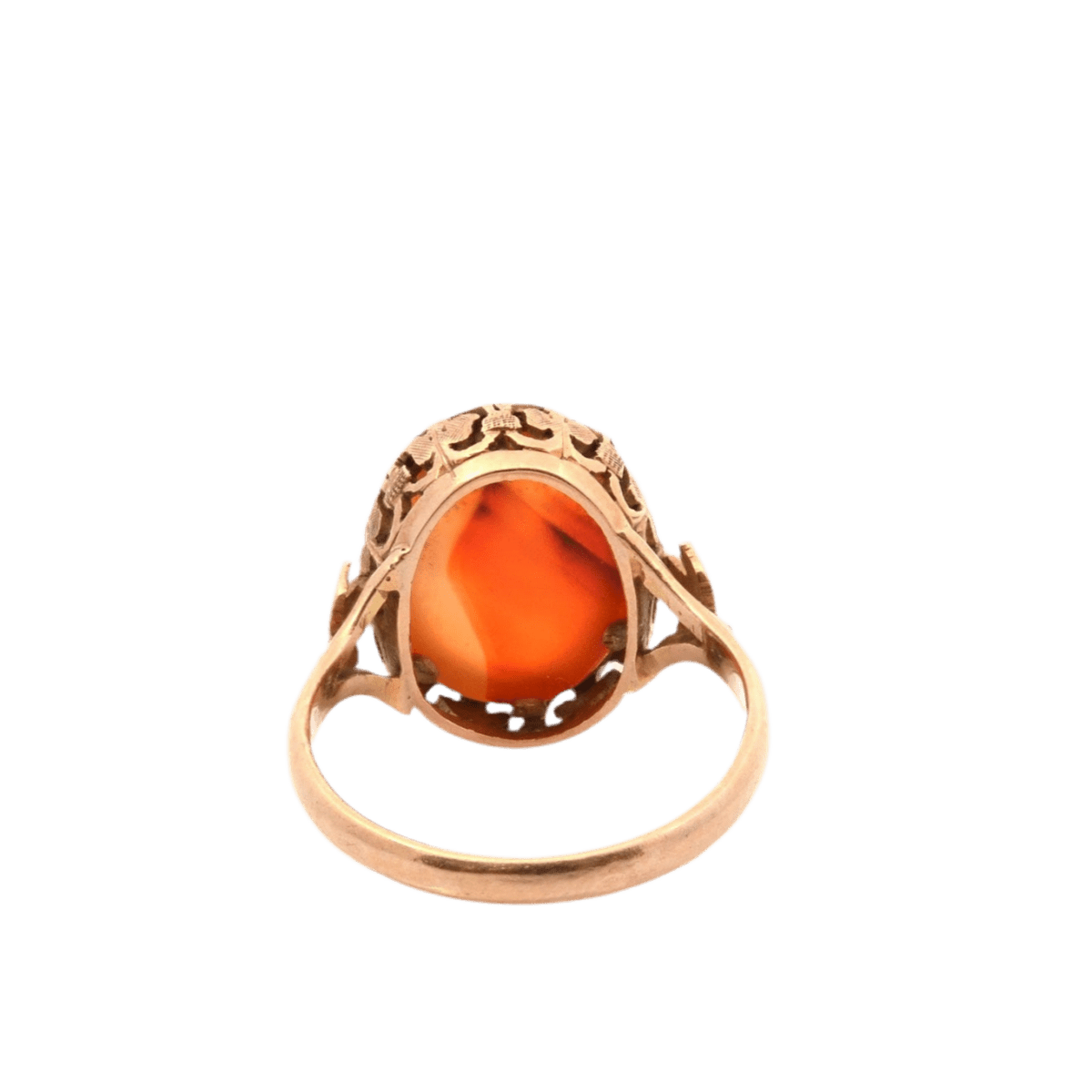 Bague Cocktail en or jaune et cornaline - Castafiore