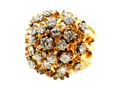 Bague Cocktail en or jaune et diamant - Castafiore