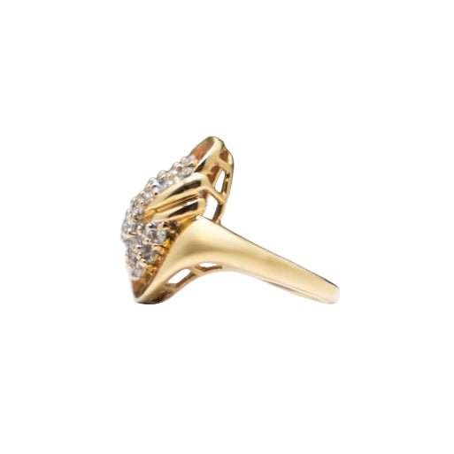 Bague Cocktail en or jaune et diamants - Castafiore