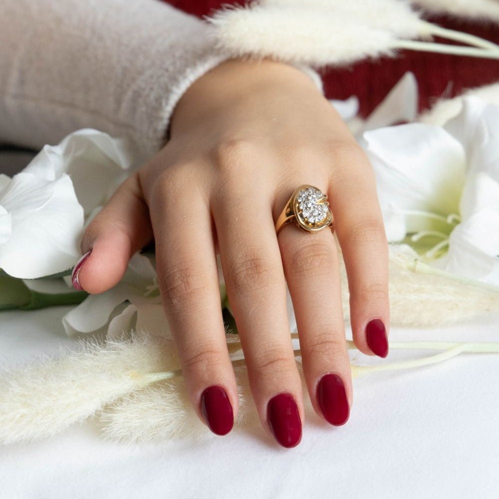 Bague Cocktail en or jaune et diamants - Castafiore