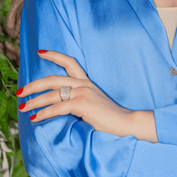 Bague Cocktail en or jaune et diamants - Castafiore