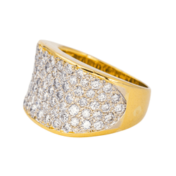 Bague Cocktail en or jaune et diamants - Castafiore