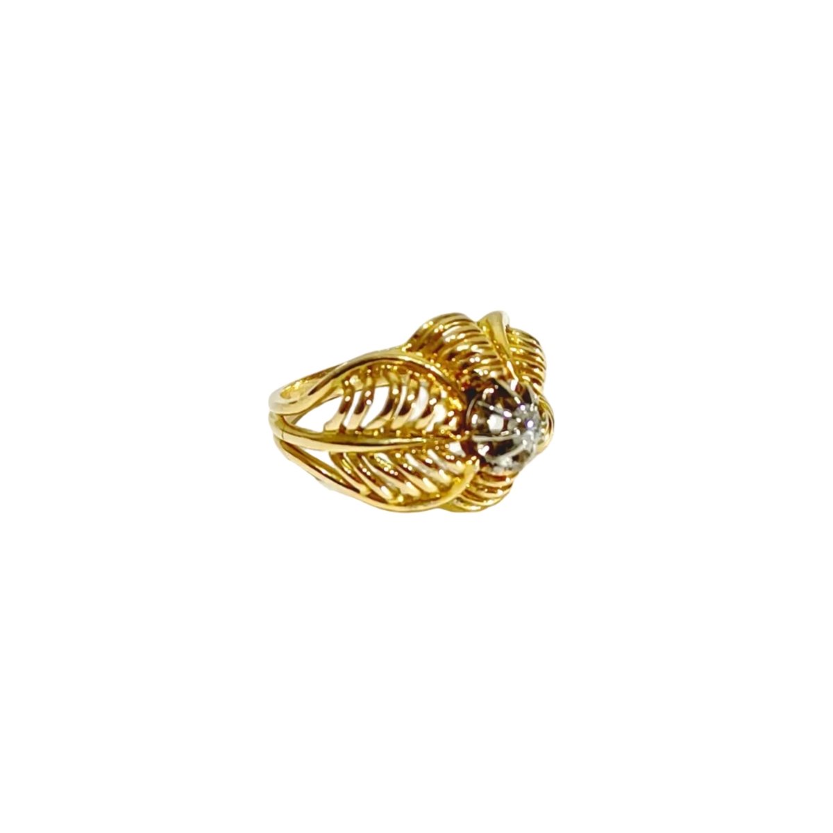 Bague Cocktail en or jaune et diamants - Castafiore