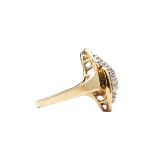 Bague Cocktail en or jaune et diamants - Castafiore