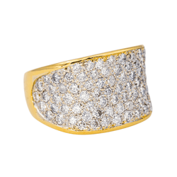 Bague Cocktail en or jaune et diamants - Castafiore