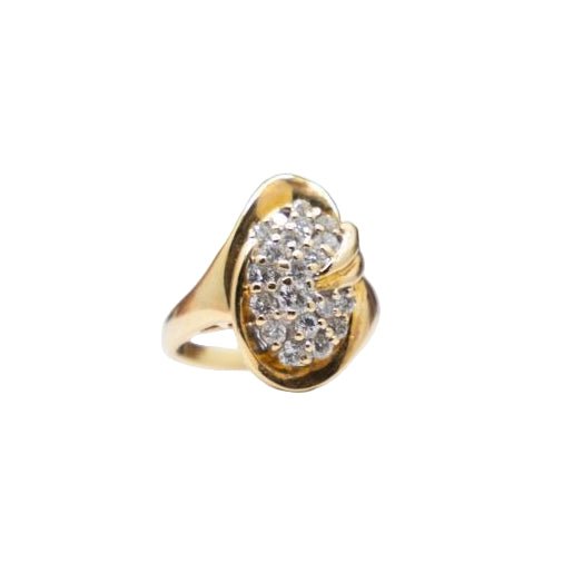 Bague Cocktail en or jaune et diamants - Castafiore