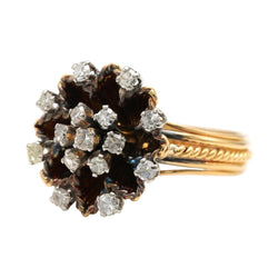 Bague Cocktail en or jaune et diamants - Castafiore