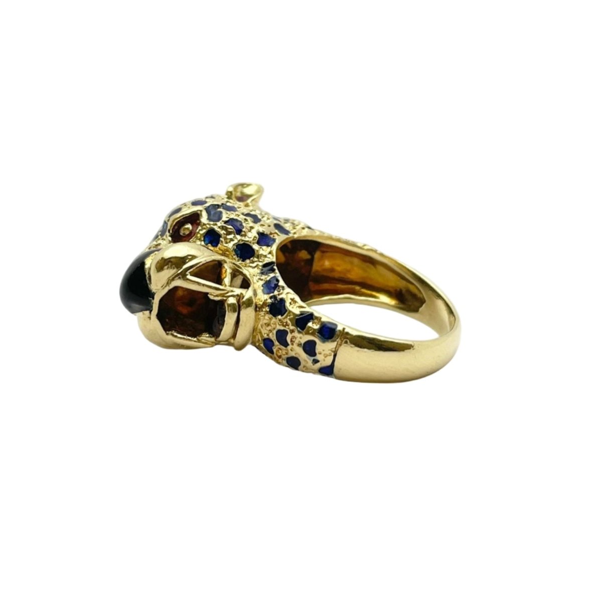 Bague Cocktail en or jaune et émail - Castafiore