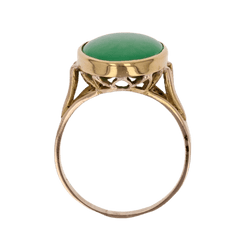 Bague Cocktail en or jaune et jade - Castafiore