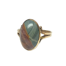 Bague Cocktail en or jaune et jaspe - Castafiore