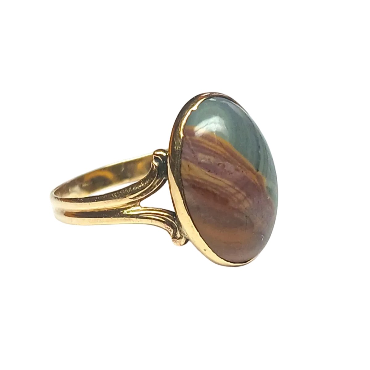 Bague Cocktail en or jaune et jaspe - Castafiore