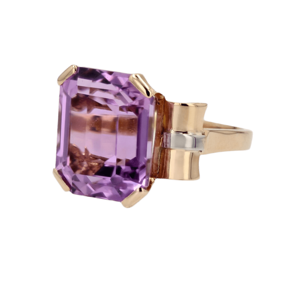 Bague Cocktail en or jaune et kunzite - Castafiore