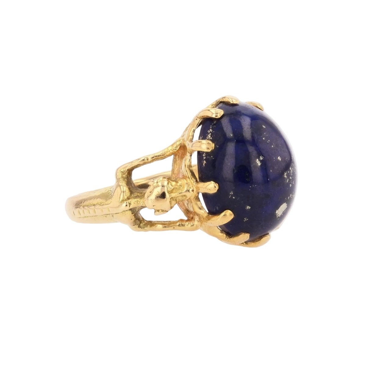 Ring former yellow gold lapis lazuli