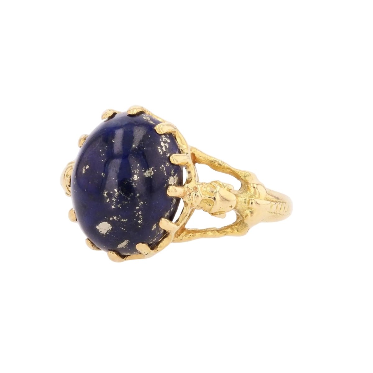 Ring former yellow gold lapis lazuli