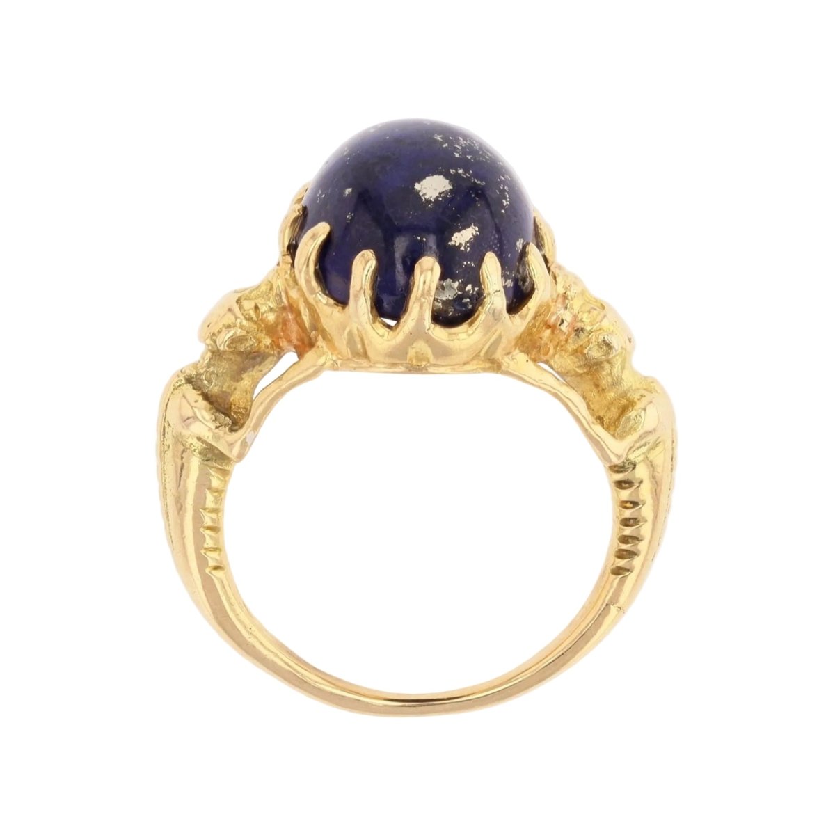 Ring former yellow gold lapis lazuli