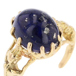 Ring former yellow gold lapis lazuli