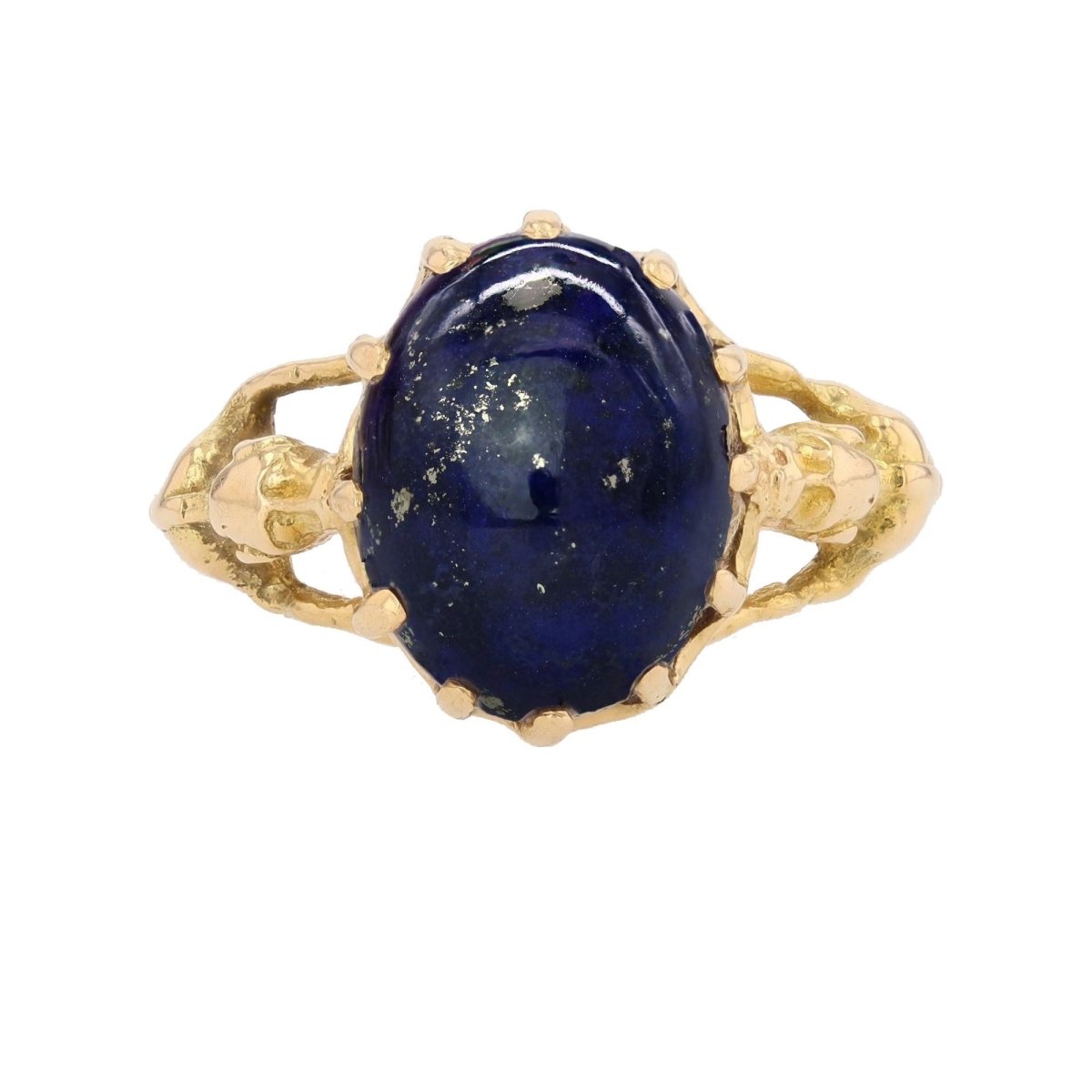Ring former yellow gold lapis lazuli