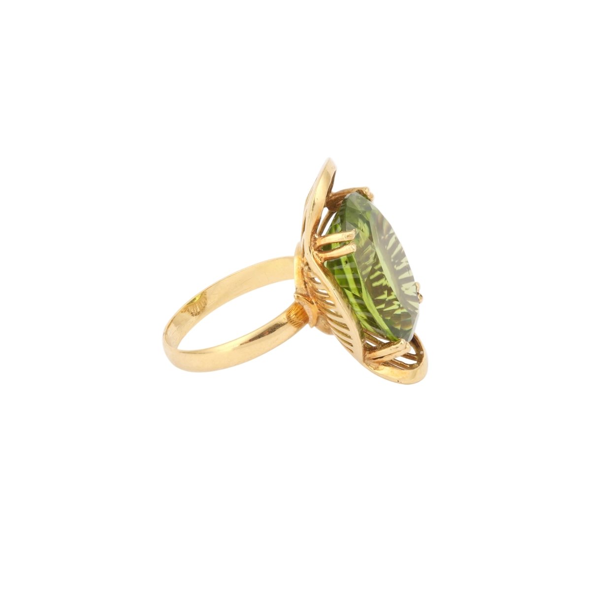 Bague Cocktail en or jaune et péridot - Castafiore