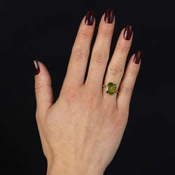 Bague Cocktail en or jaune et péridot - Castafiore