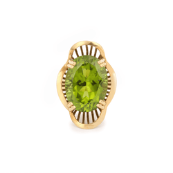 Bague Cocktail en or jaune et péridot - Castafiore