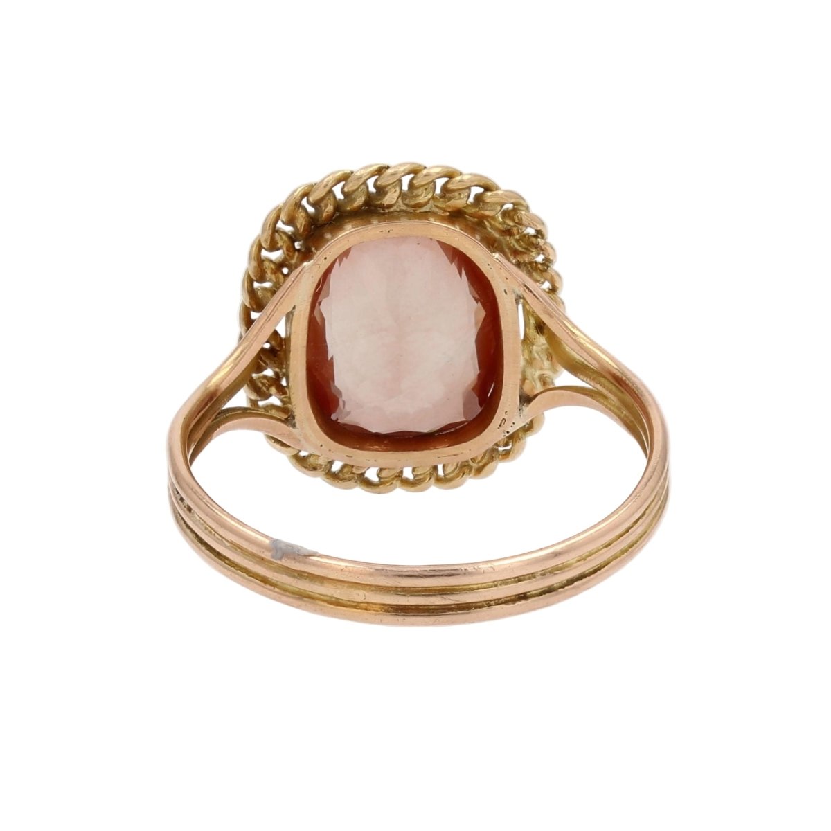 Bague Cocktail en or jaune et pierre de soleil - Castafiore